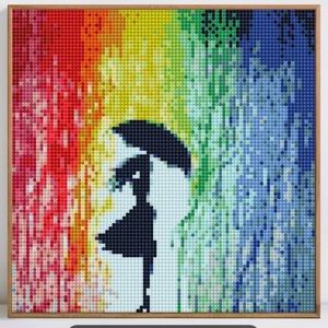 Art Inspired Girl In The Rain Diamond Art Painting